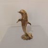Decoratief Messing Dolfijn Beeld – Mariene Leven Sculptuur