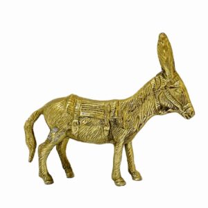 Decoratief Messing Ezel Beeld – Rustieke Boerderijdecoratie