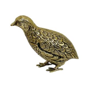 Decoratief Messing Patrijs Beeld – Vogelkunst Sculptuur