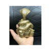Decoratief Messing Beeld van Slang op Geld – Symbolische Reptielkunst