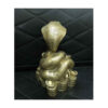 Decoratief Messing Beeld van Slang op Geld – Symbolische Reptielkunst