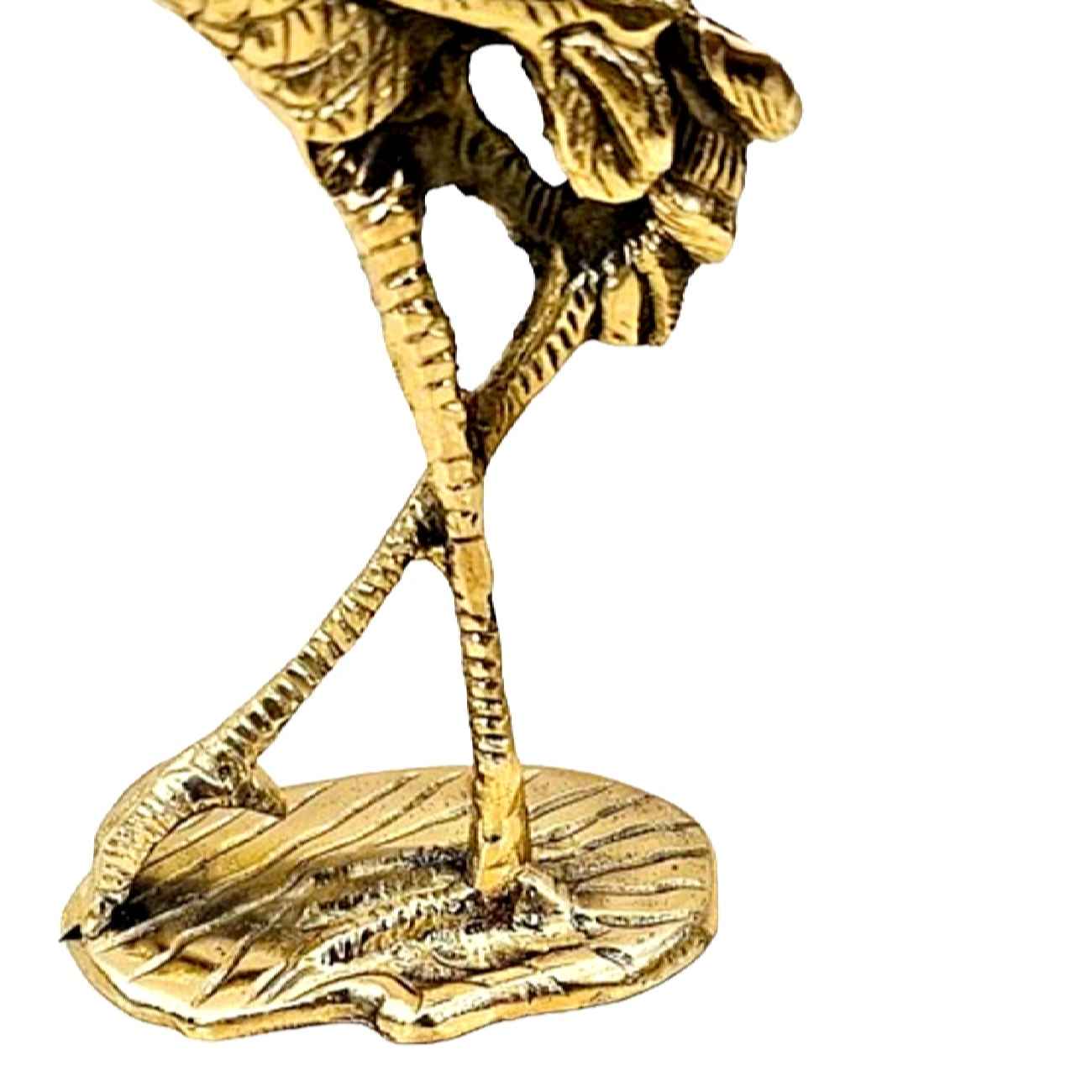 Decoratief Messing Ooievaar Beeld – Elegante Vogel Sculptuur