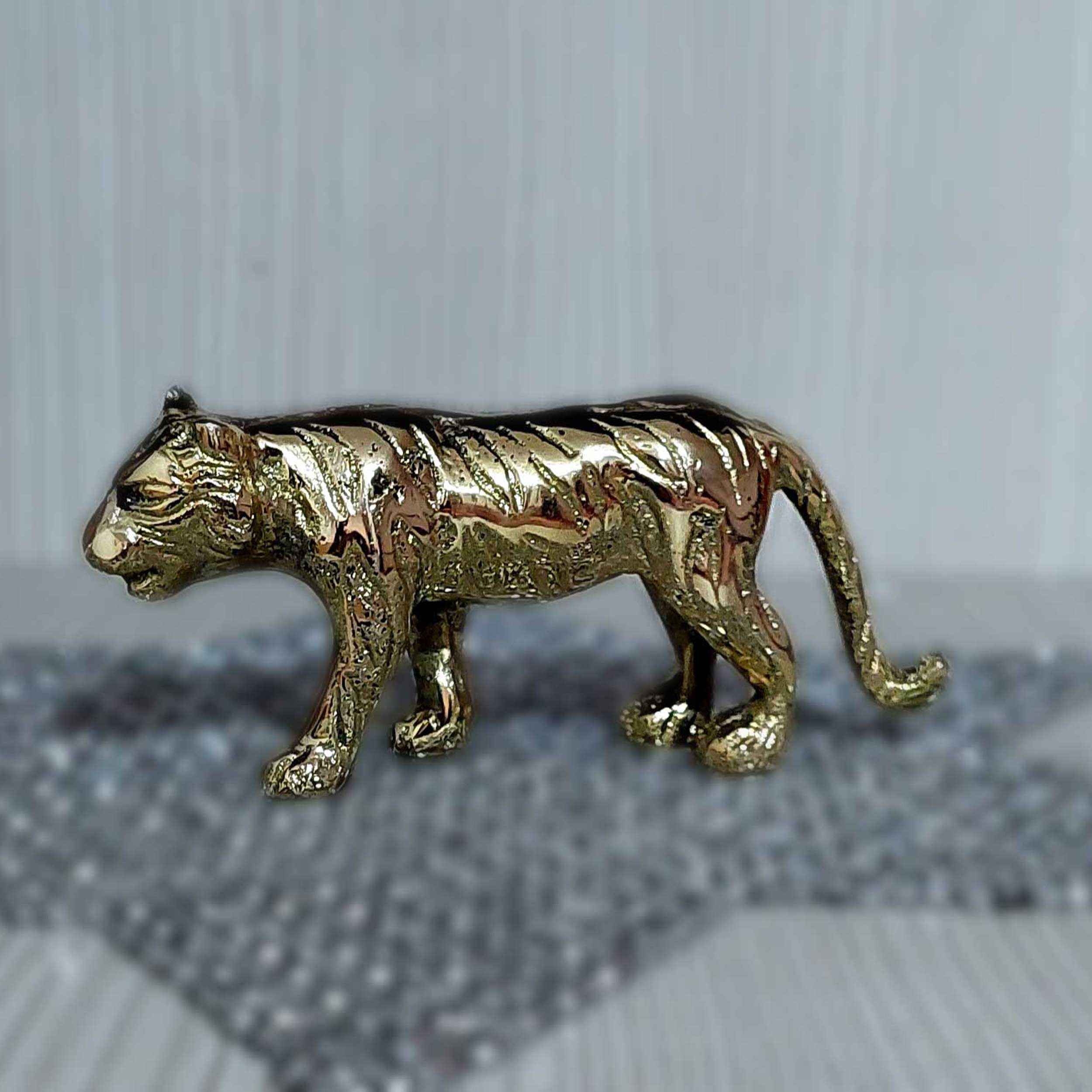 Decoratief Messing Tijger Beeld – Wilde Dierenkunst Decor