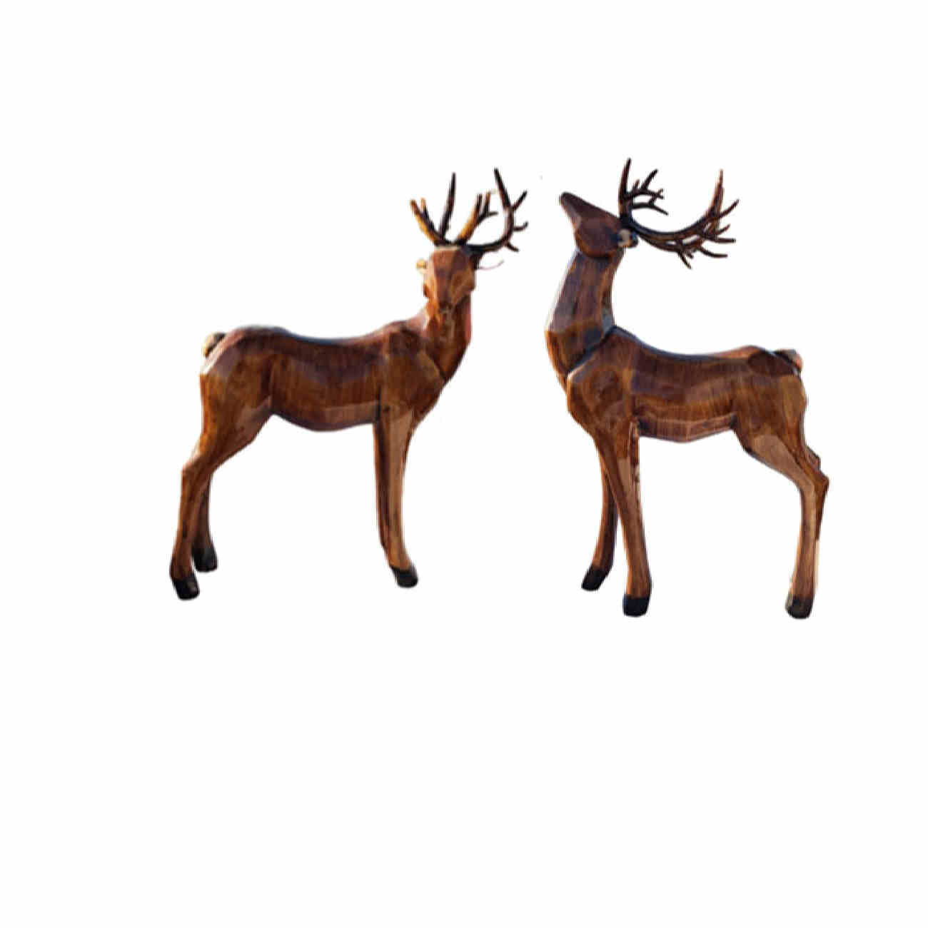 Decoratief Hert Beeldje (2 stuks) – Gracieus Wildleven Sculpturen