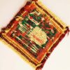 Handgeweven Iraanse Kilim Onderzitter – Vogeldesign, Vierkante Wol Boho