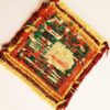 Gele Leeuw Kilim Onderzitter – Handgeweven Iraanse Wol, Vierkant Dierendesign