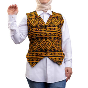 Geborduurd Vest voor Vrouwen Gevoerd Geel