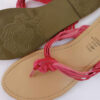 Teenslippers met Open Teen – Rood Kunstleer