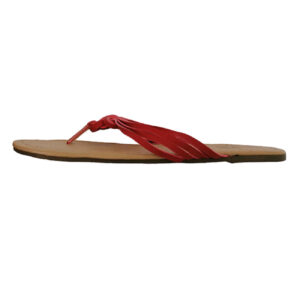 Teenslippers met Open Teen – Rood Kunstleer