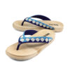 Teenslippers met Geruit Ontwerp – Blauw Dames