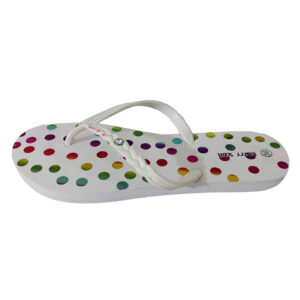Teenslippers voor Dames met Stipontwerp – Wit