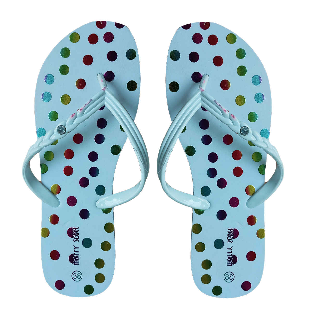 Teenslippers voor Dames met Stipontwerp – Wit