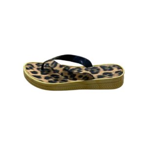 Teenslippers met Luipaardprint – Bruin Dames