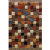 Echt handgeknoopt Perzisch geometrisch Gabbeh tapijt - Geruit, Bruin, Wol