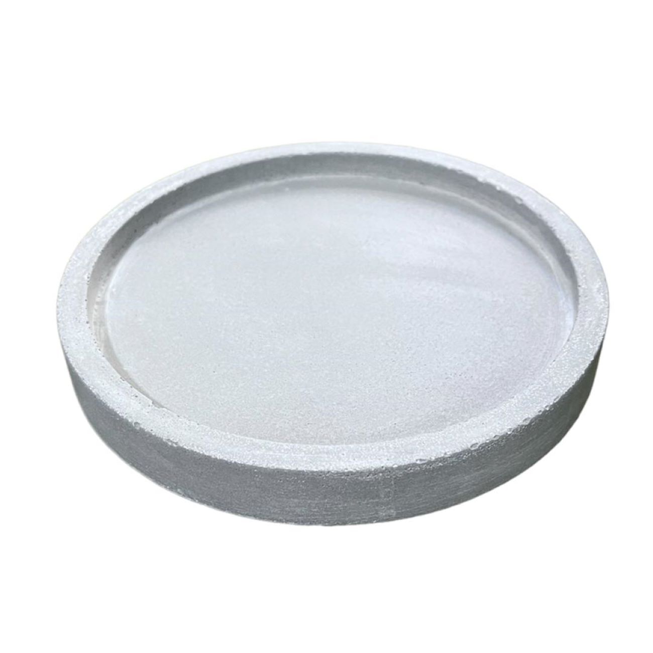 Minimalistisch wit betonnen dienblad – Rond decoratief dienblad