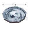 Artistiek achthoekig betonnen dienblad - Abstract geel decoratief dienblad
