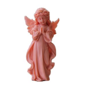 Handgemaakte Sculptuurkaars – Roze Engel