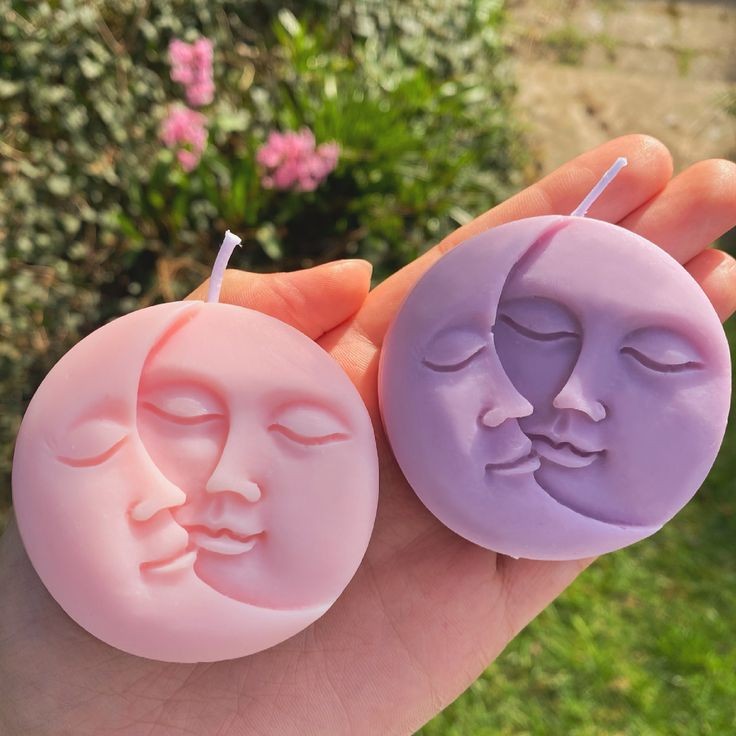 Fantasie Handgemaakte Sculptuurkaars Zon en Maan