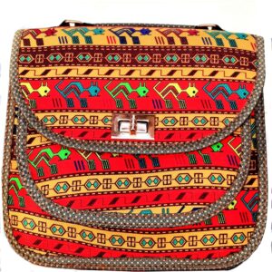 Handgemaakte Crossbody Schoudertas van Kunstleer Geel