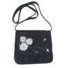 Handgemaakte Crossbody Schoudertas met Leren Afwerking