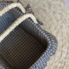 Handgeweven Palmblad Picknickmand met Geruit Ontwerp