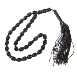 Islamitische Zwarte Onyx Rozenkrans met 33 Gebedskralen Tasbih
