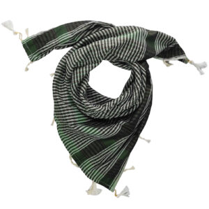 Lichtgewicht Groene Keffiyeh Sjaal – Traditionele Gestreepte Arabische Hoofddoek