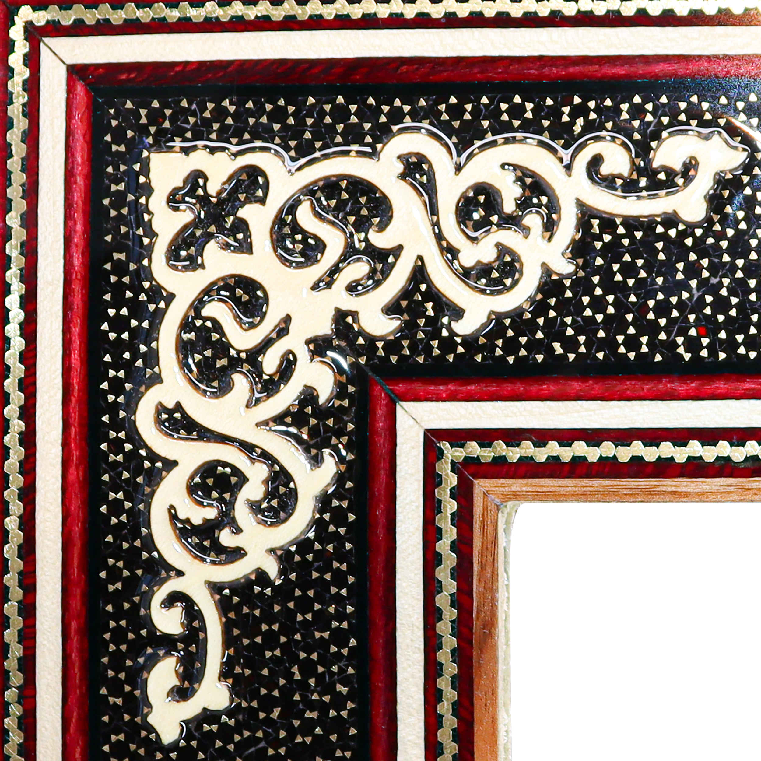 Perzisch Houten Spiegelframe – Khatamkari Wandspiegel