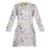 Dames Rekbaar Medisch Uniform – Wit Fantasie