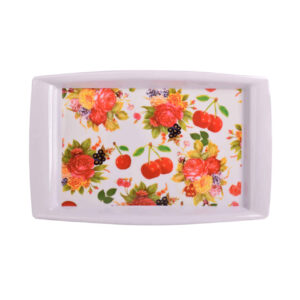 Melamine Dienblad Wit – Kersen & Bloemontwerp