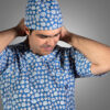 Heren Tandheelkundig Uniform Set – Blauw