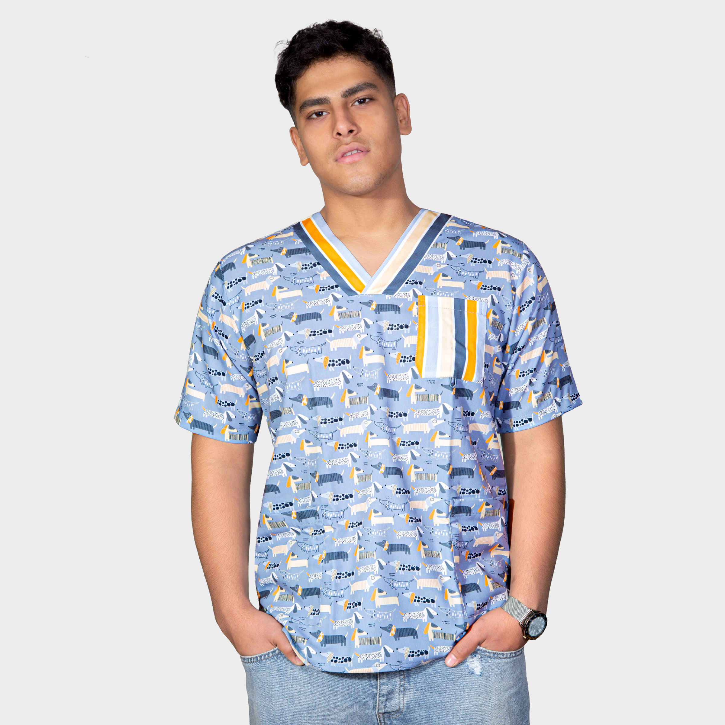 Heren Dierenarts Uniform Top voor Kliniek & Ziekenhuis – Betrouwbaar & Professioneel