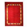 Origineel handgeknoopt Perzisch minimalistisch Gabbeh tapijt - Met rand, Rood, Wol