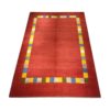 Origineel handgeknoopt Perzisch minimalistisch Gabbeh tapijt - Met rand, Rood, Wol