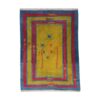 Origineel handgeknoopt Perzisch Gabbeh tapijt - Abstract bloemenontwerp, Geel, Wol