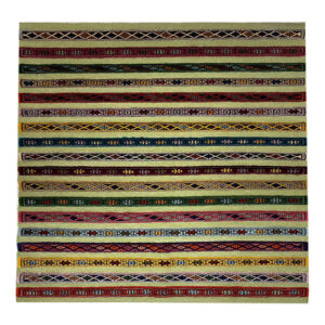 Origineel Perzisch Wol Kilim Tapijt – Handgeweven in Golestan met Strepen