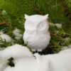 Decoratief Witte Uil Beeldje als Geschenk – Keramisch Vogelsculptuur