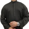 Zwarte Pakistaanse Kurta voor Mannen – Etnisch Shirt