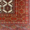 Handgeknoopt Perzisch Torkaman Tapijt (Tribaal Bukhara Design) - Rode Wol