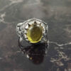 Perzische zilveren ring met gele citrien voor heren – Elegant