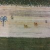 Handgeknoopt Perzisch Gabbeh tapijt met dierenmotieven - Groen, Wol