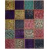 Vintage Patchwork Tapijt Geruit – Multicolor