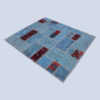 Perzisch Handgeknoopt Patchwork Tapijt – Geometrisch Blauw