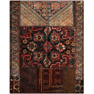 Vintage Patchwork Tapijt Bruin – Rechthoekig Katoen