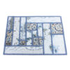 Perzisch Handgeknoopt Patchwork Tapijt – Lichtblauw