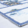 Perzisch Handgeknoopt Patchwork Tapijt – Lichtblauw