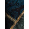 Perzisch Handgeknoopt Patchwork Tapijt Marineblauw