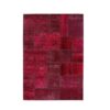 Vintage Perzisch Handgeknoopt Patchwork Tapijt Magenta