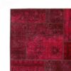 Vintage Perzisch Handgeknoopt Patchwork Tapijt Magenta