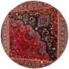 Vintage Patchwork Tapijt Rond – Bloemmotief Rood